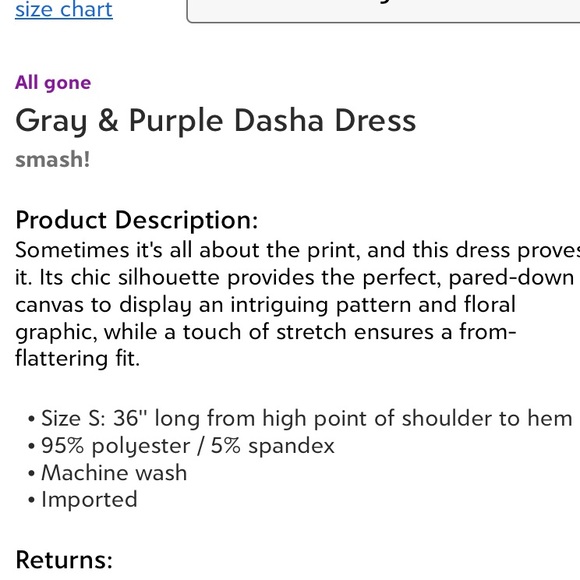 Purple and grey dasha SMASH midi dress size L - Picture 3 of 8